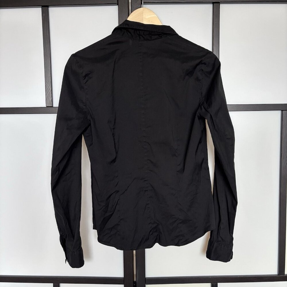 Massimo Dutti Womens Black Shirt‎ Size 44/34 Minimalist Professional Office - Picture 9 of 15